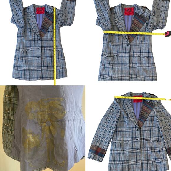 AL Vintage Y2K One of a Kind Wool Blazer, Size Small - Picture 5 of 5